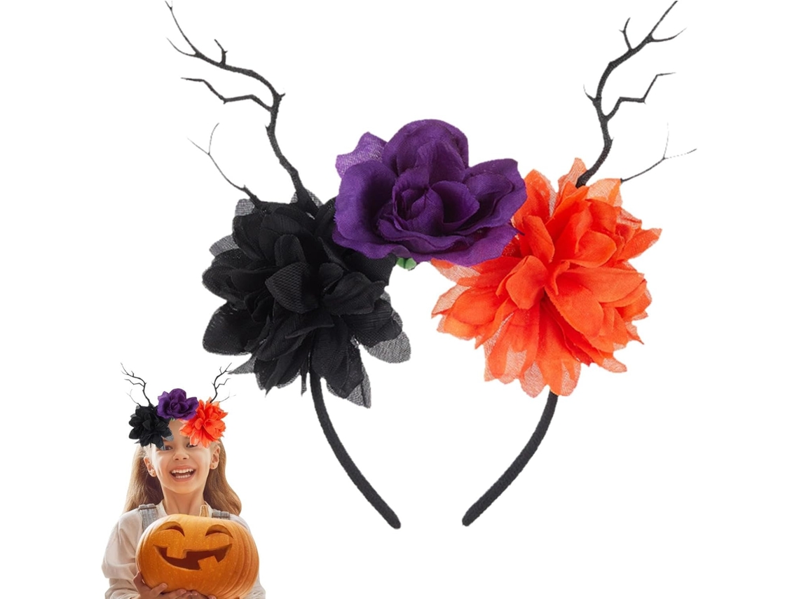 Tiara assustadora para o Halloween e o Dia dos Mortos, tamanho único.
