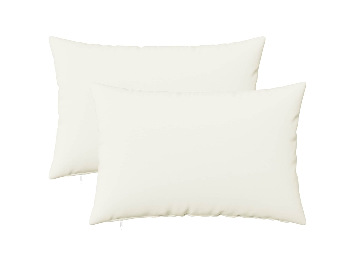 Vidaxl Almofada Com Travesseiro Heerlen 2 Unid. Branco Tecido