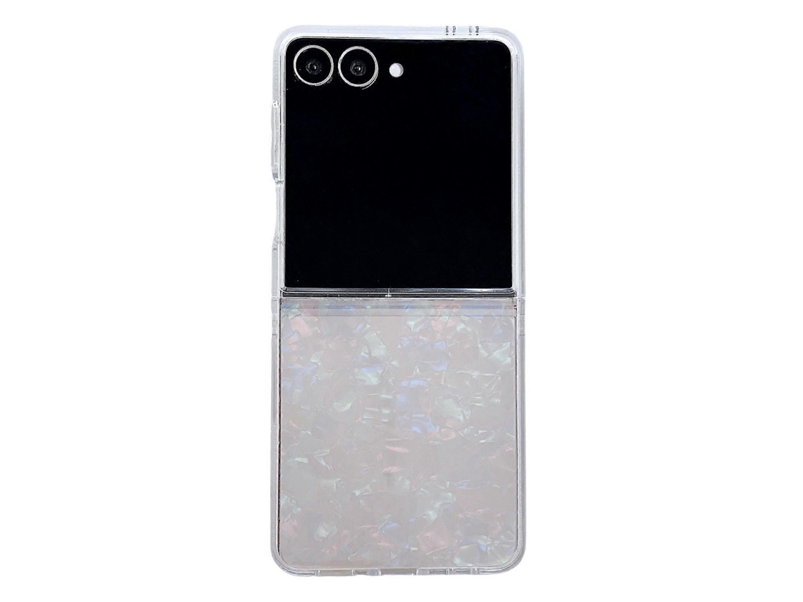 Capa Para Celular Com Textura De Concha Perolada Para Samsung Galaxy Z Flip7