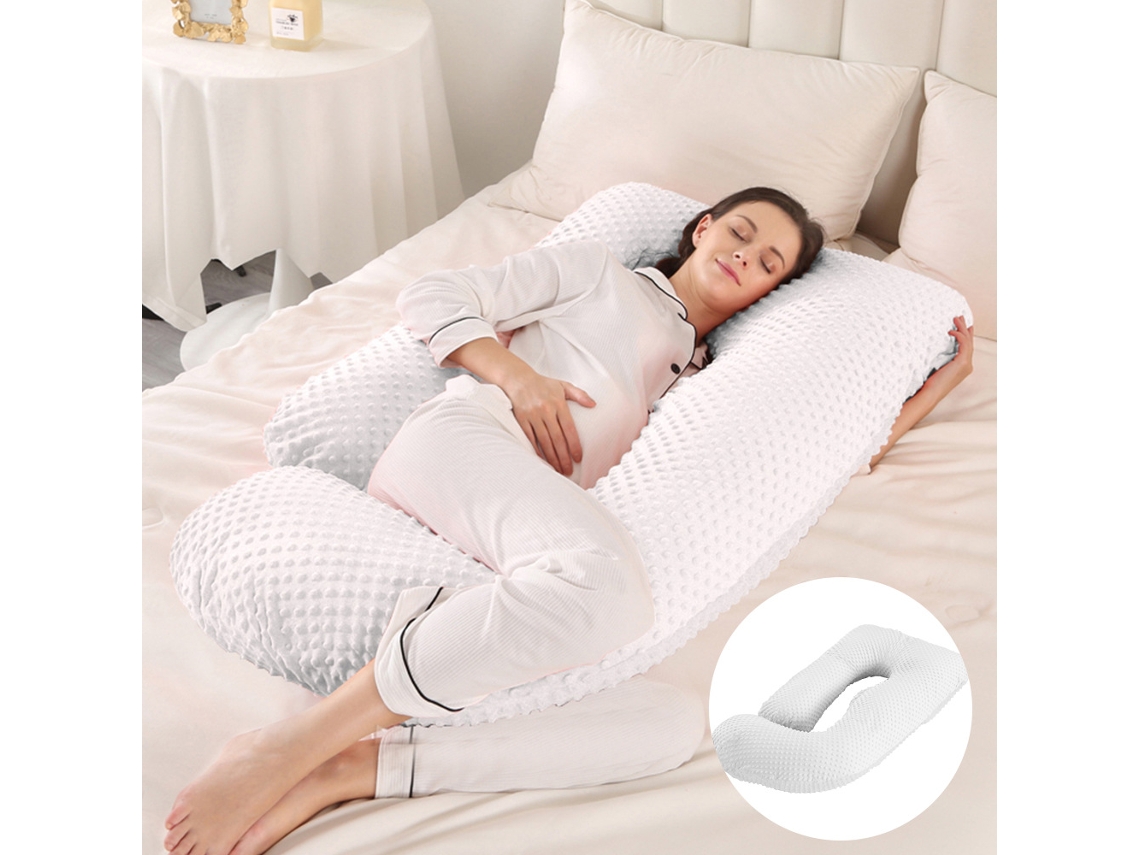Almofada para Grávidas, Travesseiro de Corpo Inteiro, Item Essencial para a Maternidade SPQMENT (65x90x175cm branco)