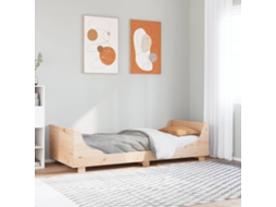 Vidaxl Cama Sem Colchão 75x190 Cm Madeira De Pinho Maciça