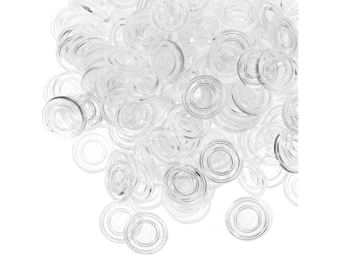 Protetores De Mesa Vidro, 18mm De Diâmetro X Espessura, 200 Unidades, Transparentes E Antiderrapantes, Para Uso Em Mesas