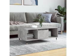 Vidaxl Mesa De Centro 90x50x36,5 Cm Derivados Madeira Cinzento Cimento