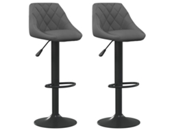 Bar Stool, Bar Stools Vidaxl Cinzeto Veludo (n/a)