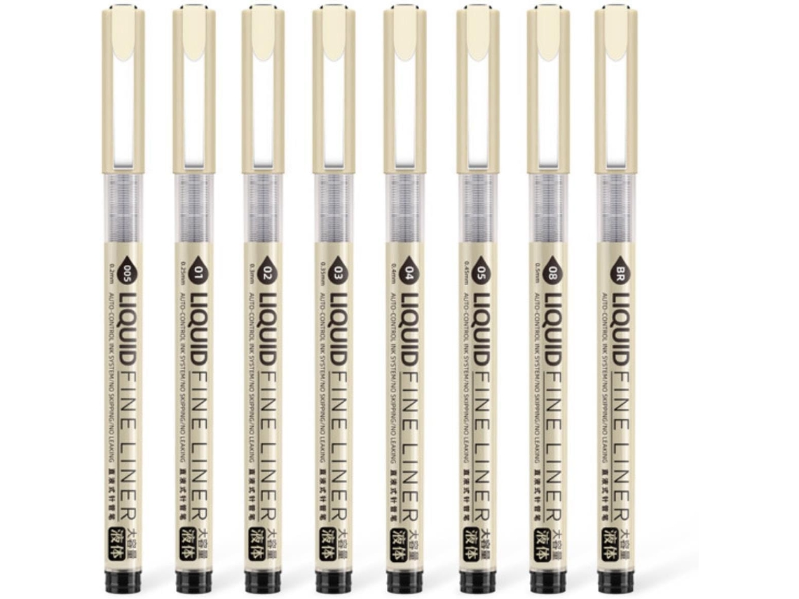 12 Unidades/caixa, Caneta Gel Simples E Reta, Líquida, Grande