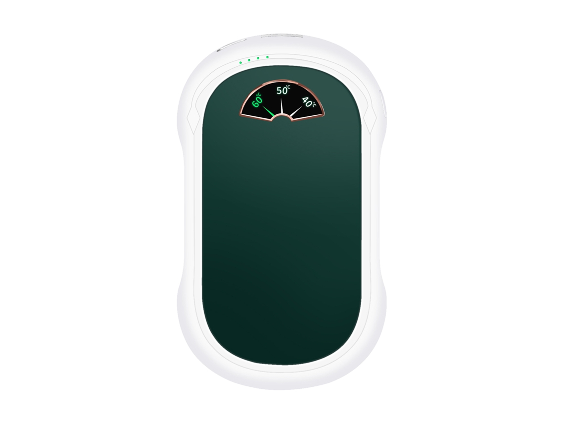 Laxiscreed Aquecedor De Mãos Mini Com 10000mah, Portátil, Verde Escuro, Separação Magnética, Ideal Para O Inverno