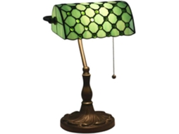 Abajur De Mesa Tiffany, 25cm, Estilo Vintage, Em Vitral, Para Leitura Ou Cabeceira, Com Base De Liga Metálica, Ideal