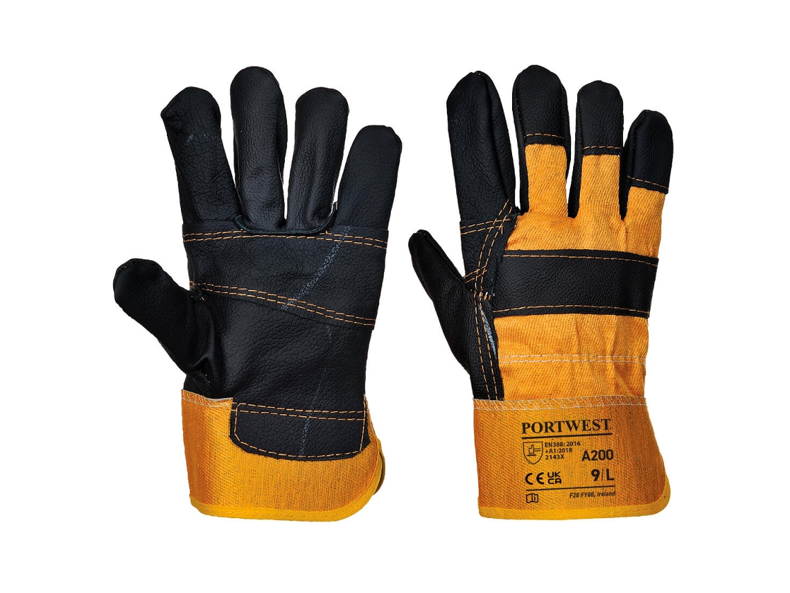 Luva De Couro Para Móveis – Proteção E Estilo No Trabalho Amarelo / Xl