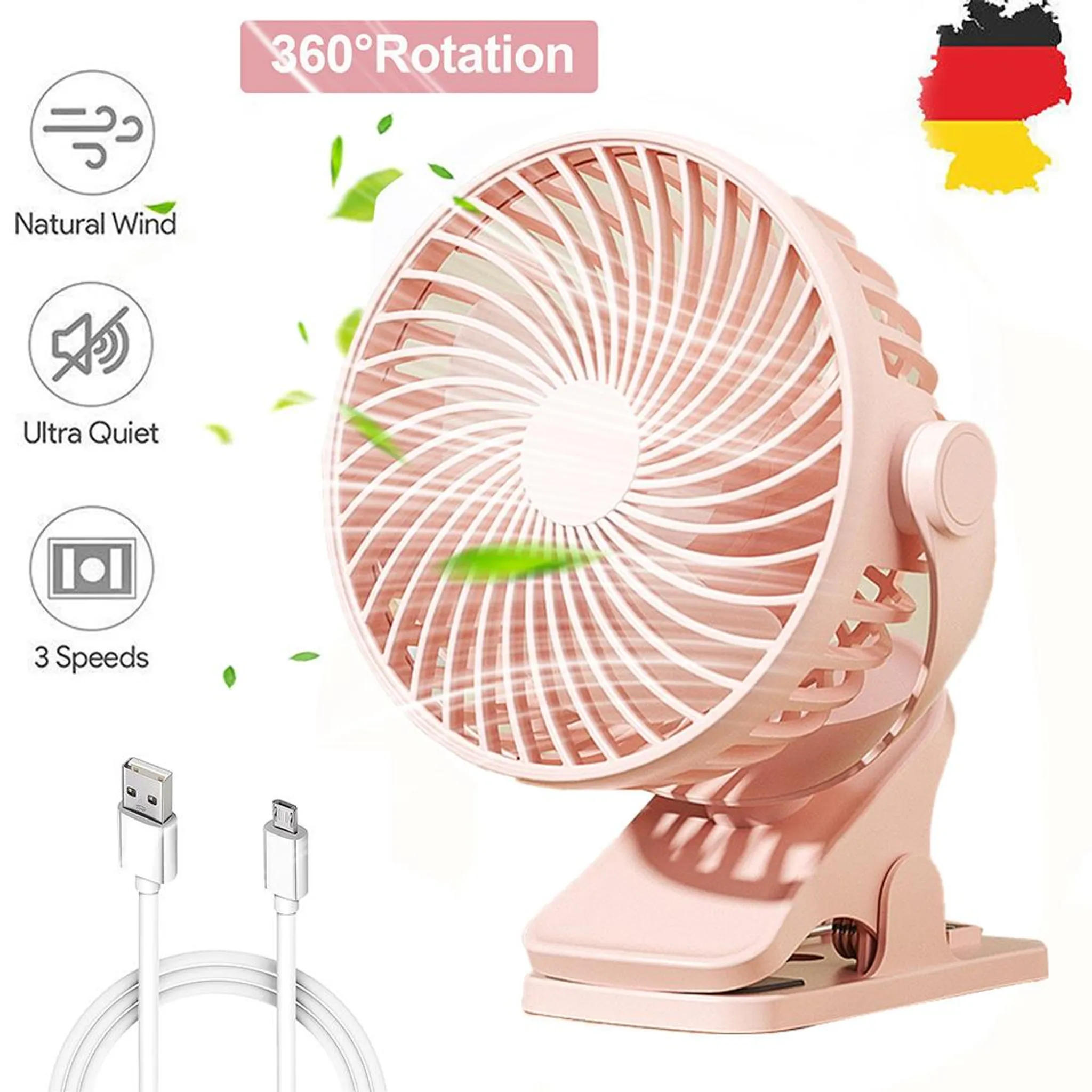 Ventilador Mini Clip Usb YANYXR