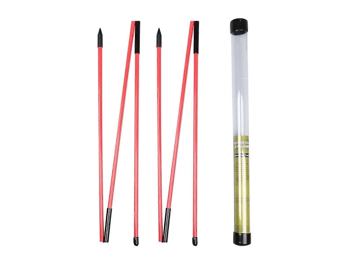 Bastões De Alinhamento Para Golfe, Cor Vermelha, Para Treino De Swing E Prática.