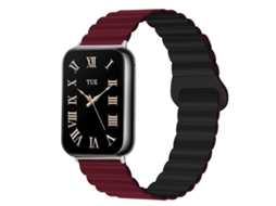 Bracelete para Redmi Watch 6 / 5 / 4 Silicone Reversível Duas Cores Vermelho Vinho + Preto XIAOMOYU