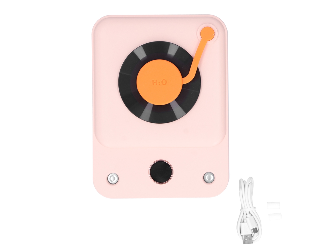 Umidificador de Ar com Duas Pulverizações Luz Noturna Usb Carregamento Inteligente Digital Rosa | S/MARCA
