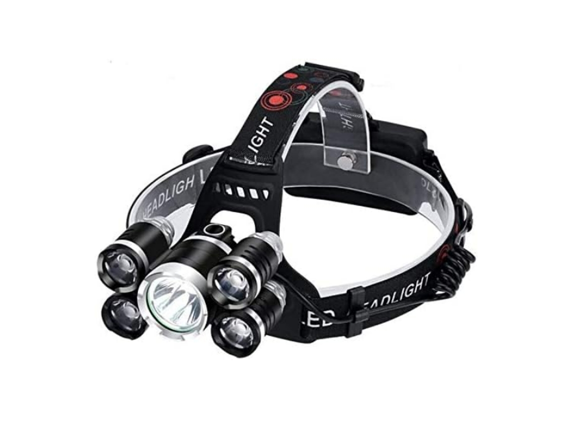 Farol Ledpesca Farol Use 18650 Bateria Farol Lanterna Zoom Lâmpada de Cabeça Tocha Camping Head Light Preto TURMIN