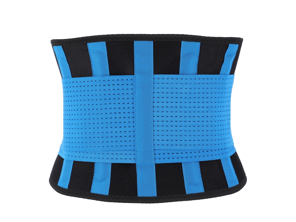 Cinta Abdominal Respirável E Aquecida, Macia E Ajustável, Com Suporte Para As Costas, Azul