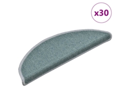 Vidaxl Tapetes De Escada 30 Peças 56x17x3 Cm Azul-marinho Semicircular