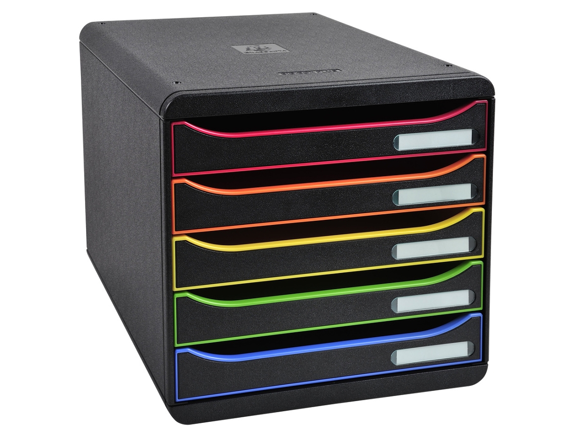Caixa de Gaveta EXACOMPTA Big-Box Plus 5 Gavetas Arlequim