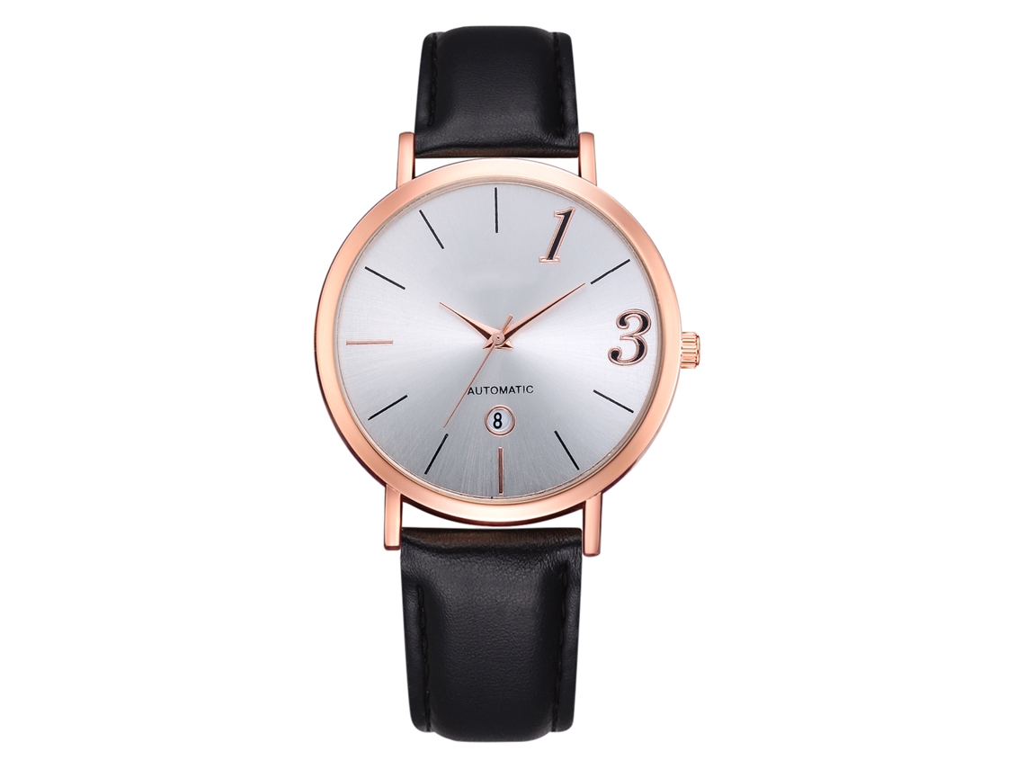 Relógio Masculino de Quartzo Analógico com Cinto Pu Estilo Casual Gaiety