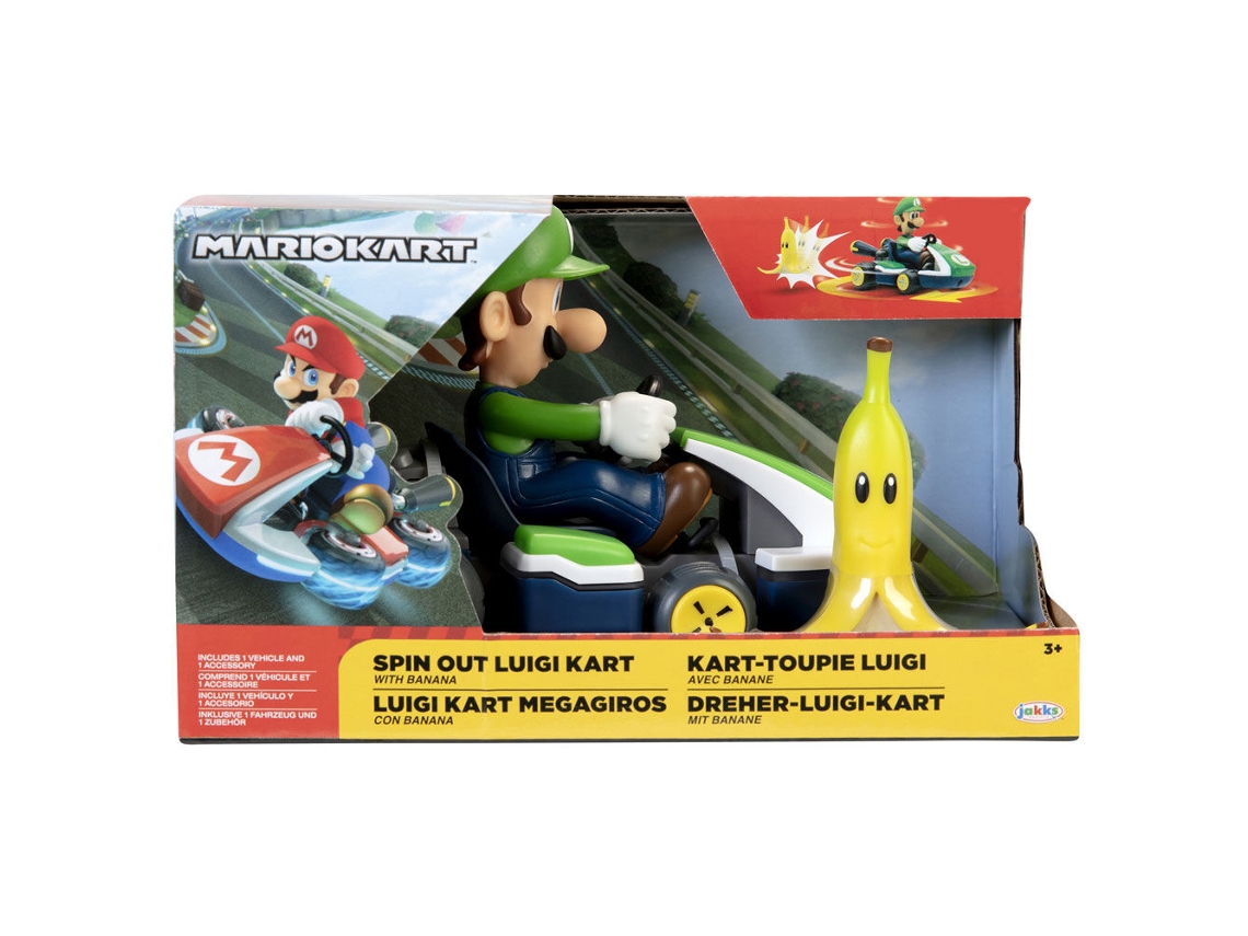 Mario Kart Spinout Luigi Kart Figura 6cm