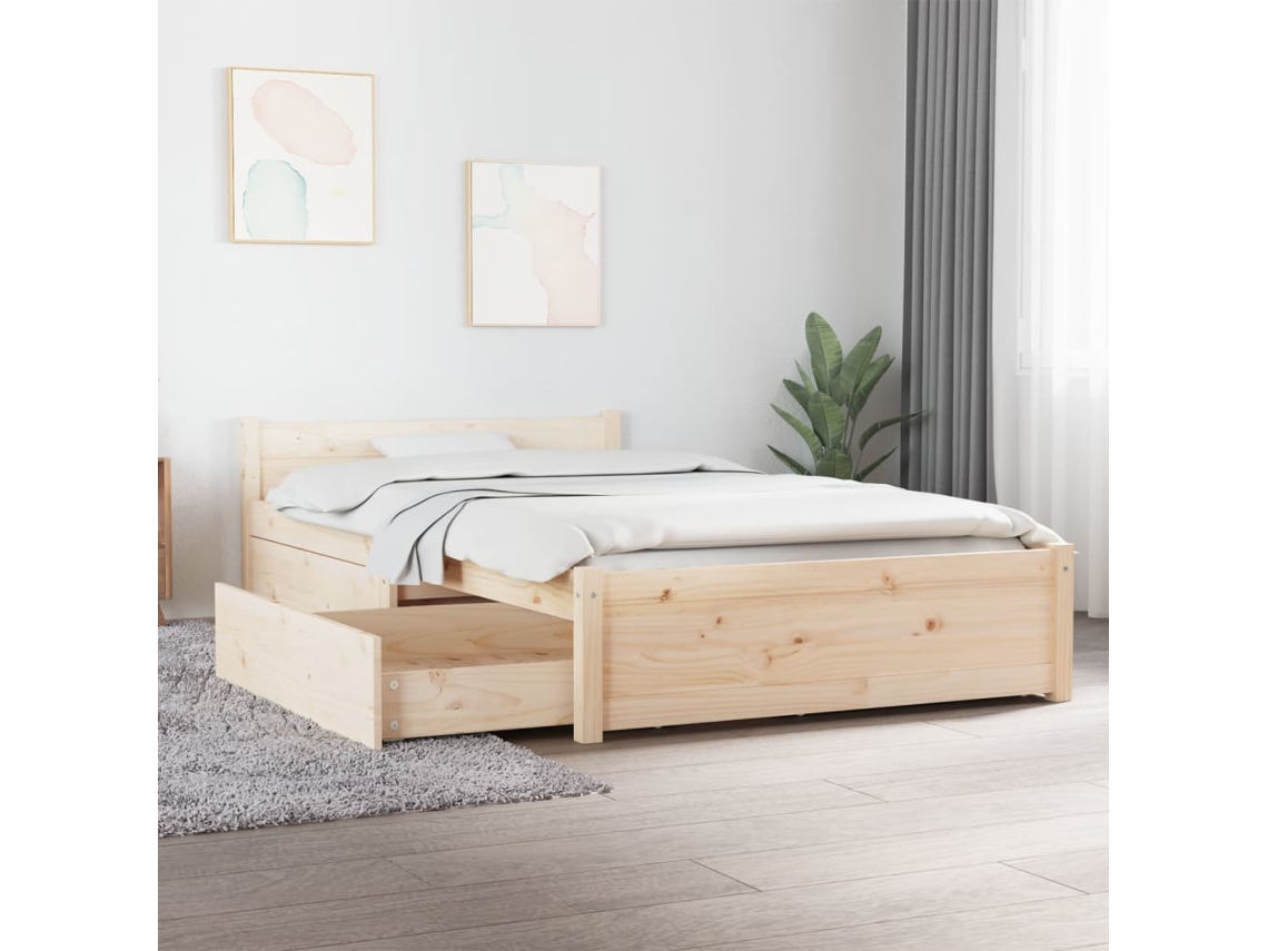 Estrutura De Cama Com Gavetas 90x200 Cm