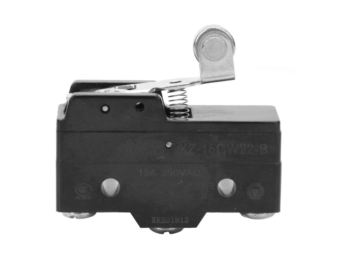 Interruptor Micro Limitador Xz-15gw22-b 15a Com Alavanca Curta E Rolo