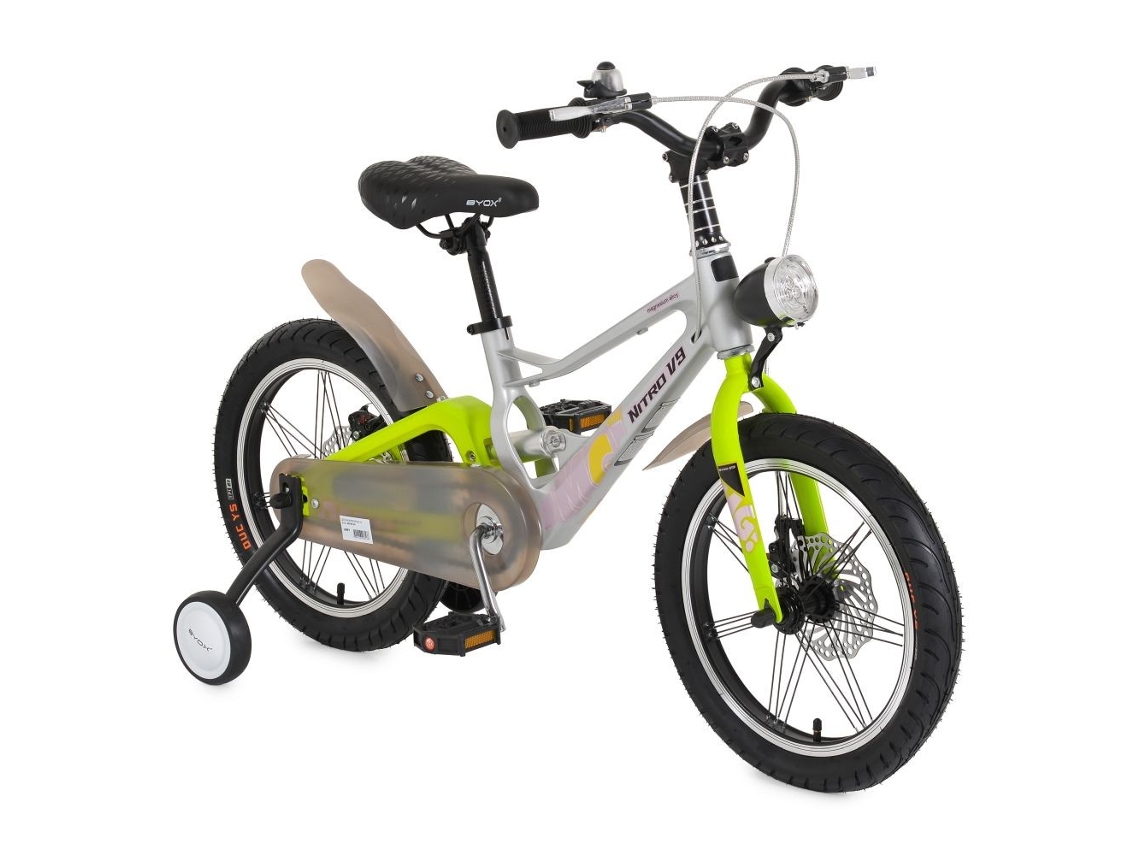 Bicicleta Byox Nitrov9 16'' para Crianças com Quadro em Magnésio e Travões de Disco Grey MONI