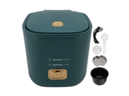 Cozinhador de arroz mini 1.2l, portátil, antiaderente, com função de manter aquecido, para 1-2 pessoas, verde | S/MARCA