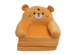 Sofá dobrável para crianças, pelúcia, com padrão de desenho animado, flip open, para bebê S/MARCA