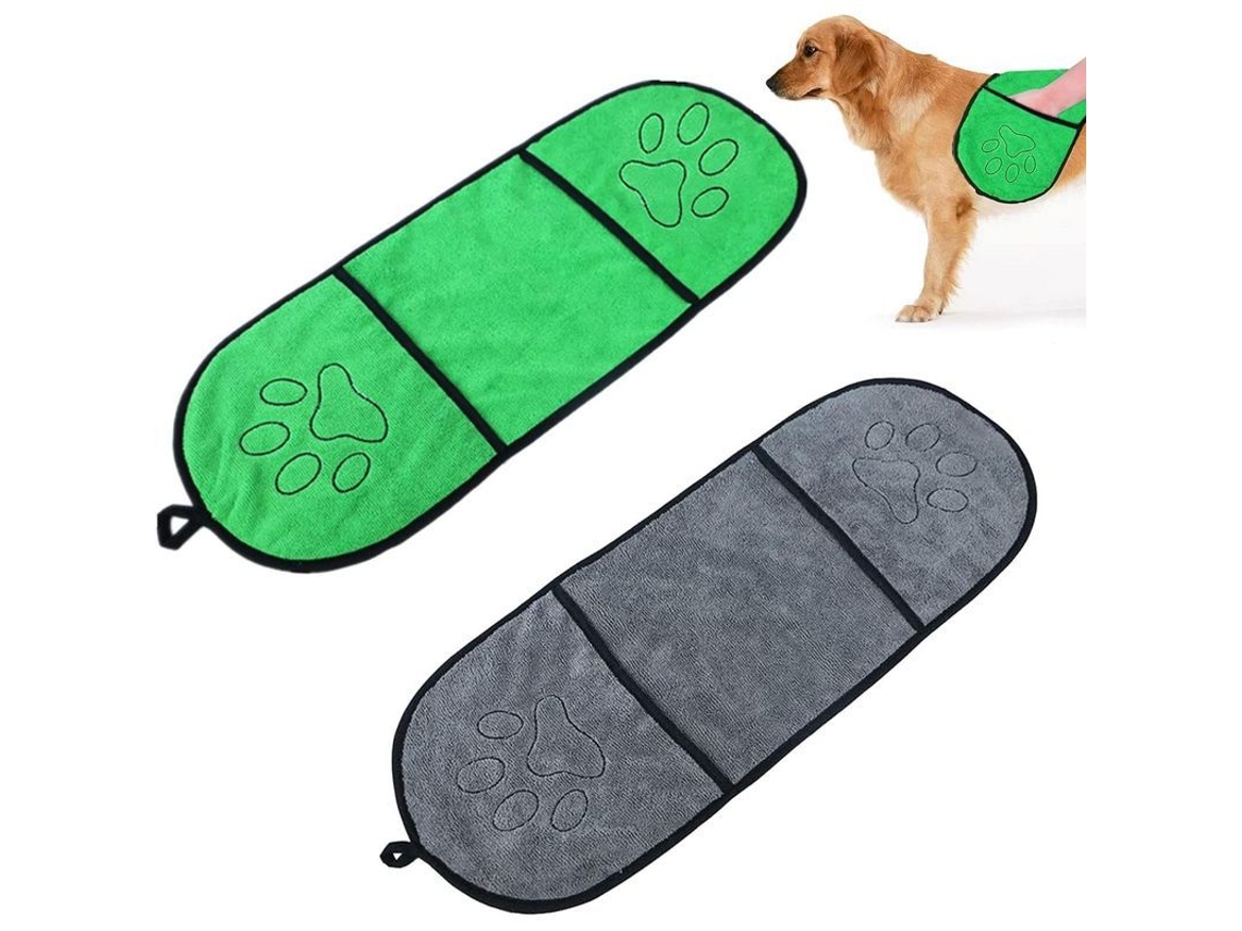 2 Toallas De Baño Para Perros Super Absorbentes Microfibra Talla 63x23cm Para Perros Y Gatos De Todas Las Razas Y Tamaños