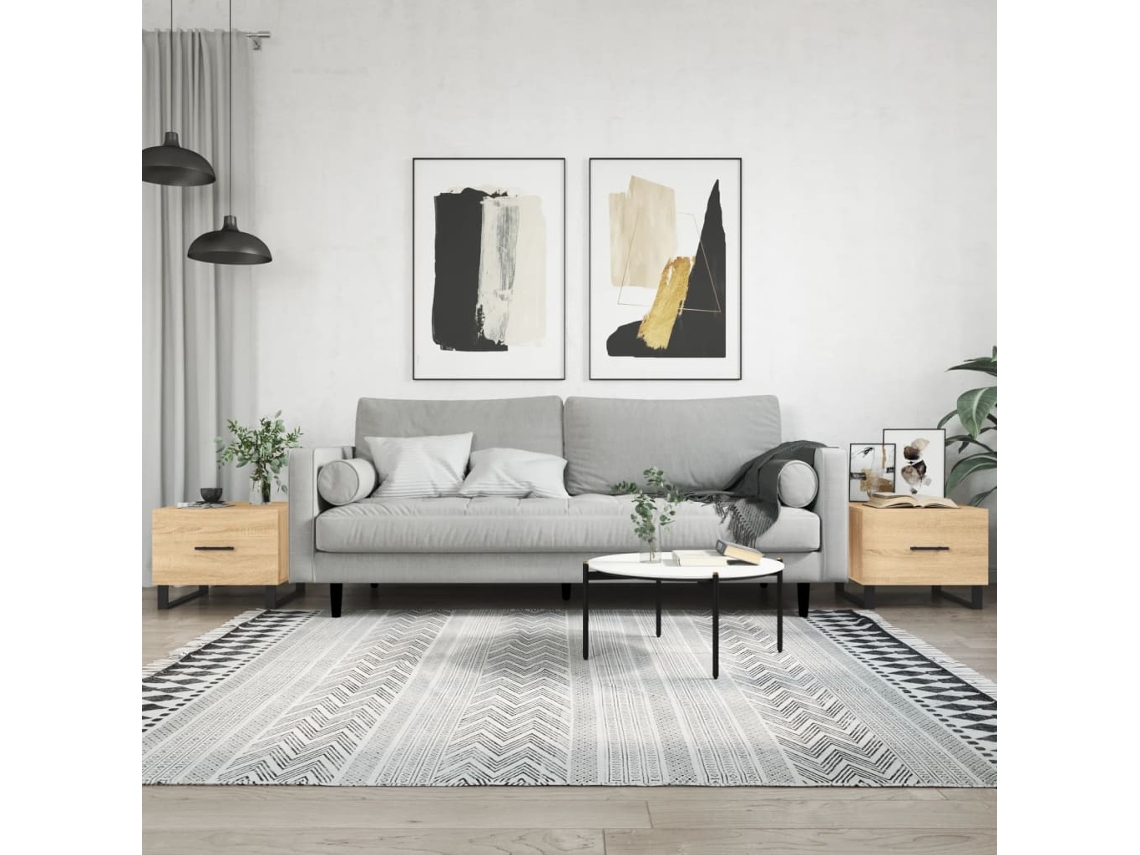 Vidaxl Mesas De Centro 2 Pcs 50x50x40cm Deriv. Madeira Carvalho Sonoma