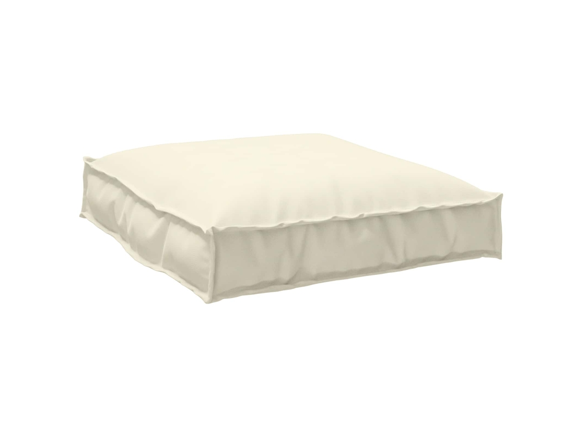 Vidaxl Almofada Tecido Oxford Creme 70 X 70 X 12 Cm