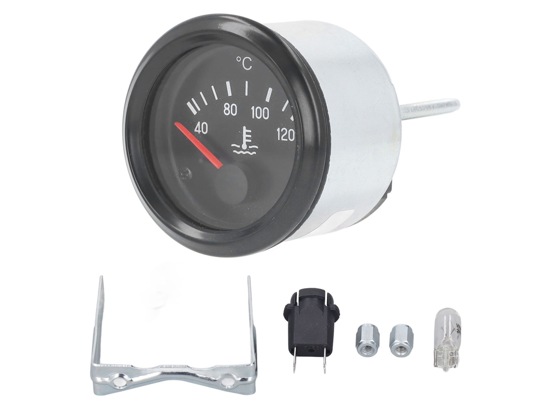 Medidor De Temperatura Da Água 40-120℃ 52mm Alumínio Led 12v Termômetro De Motor (310-030-002)