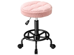 Banco giratório, altura 50-66cm, 360°, para escrivaninha Beleza/sala de estar, cor rosa