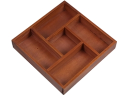 Organizador De Gavetas Vintage Em Madeira Com Compartimentos, Armazenamento Compacto Para Mesa, Idea Gokoco