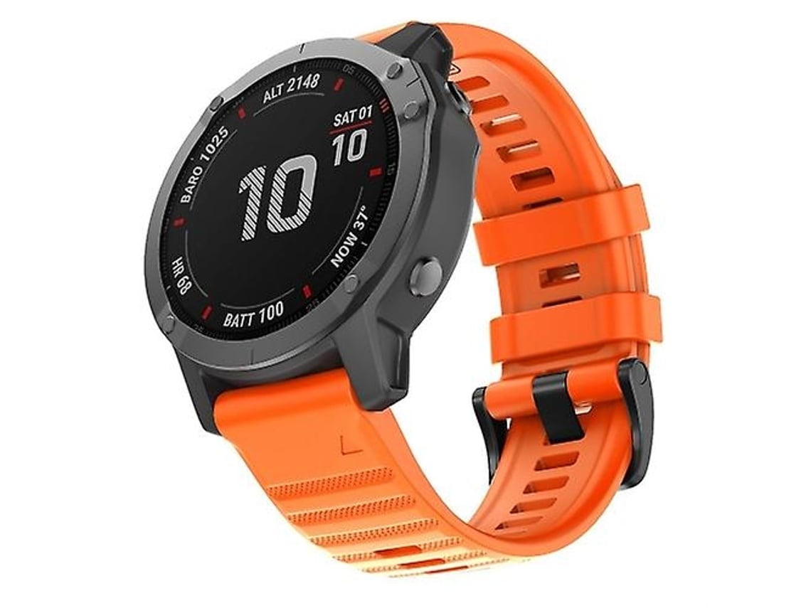 Lurelia Pulseira De Silicone Laranja, Compatível Com Garmin Fenix 7x
