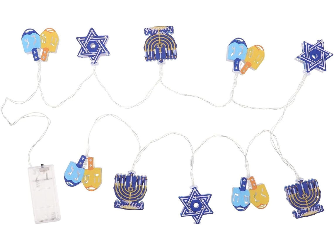 Cordão De Luzes Led A Bateria, 10 Luzes, 1,65 M, Design De Estrela Vazada Para Decoração.