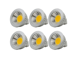 Lâmpadas LED Mr16/gu5.3 3W, 210lm, DC12V, branco quente, pacote de 6 | S/MARCA