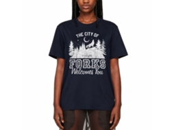 Rockinstone Twilight Movie The City Of Forks Navy Adult T-shirt Size:m