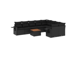 Garden Sofa Set, Garden Sofa Sets Vidaxl Preto Rattan / Vime (n/a)