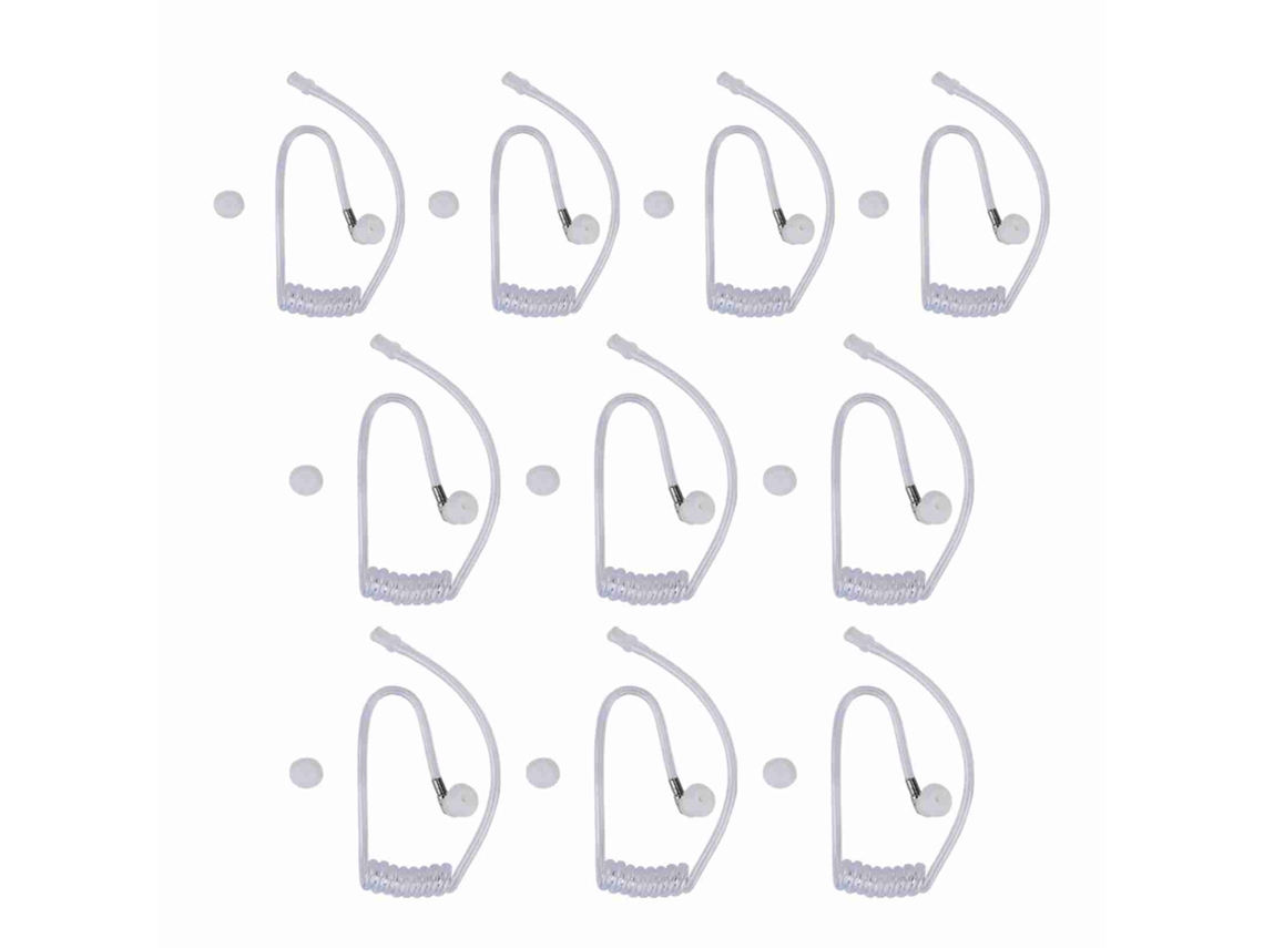 10 Peças Capa De Reposição Tubo Acústico De Bobina Para Fone De Ouvido Motorola/kenwood/icom