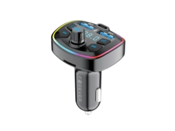 Carregador Para Carro Com Usb-c / 2 Usb-a De 20 W, Com Transmissor Fm Bluetooth E Slot Para Cartão Micro-sd