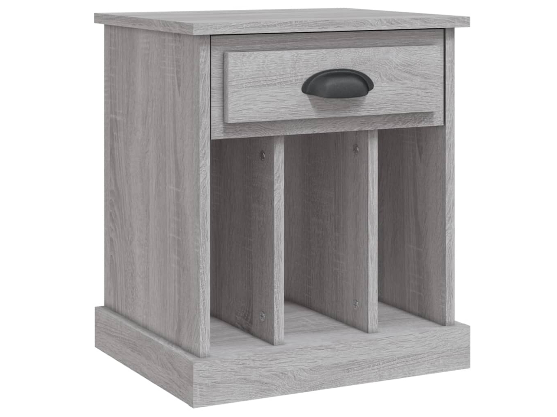 Bedside Cabinet, Bedside Cabinets Vidaxl Cinzeto Madeira Processada (n/a)