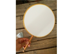 1 Unidade de Leque Circular Diy Pintado À Mão com Grafite BRILVIBERA