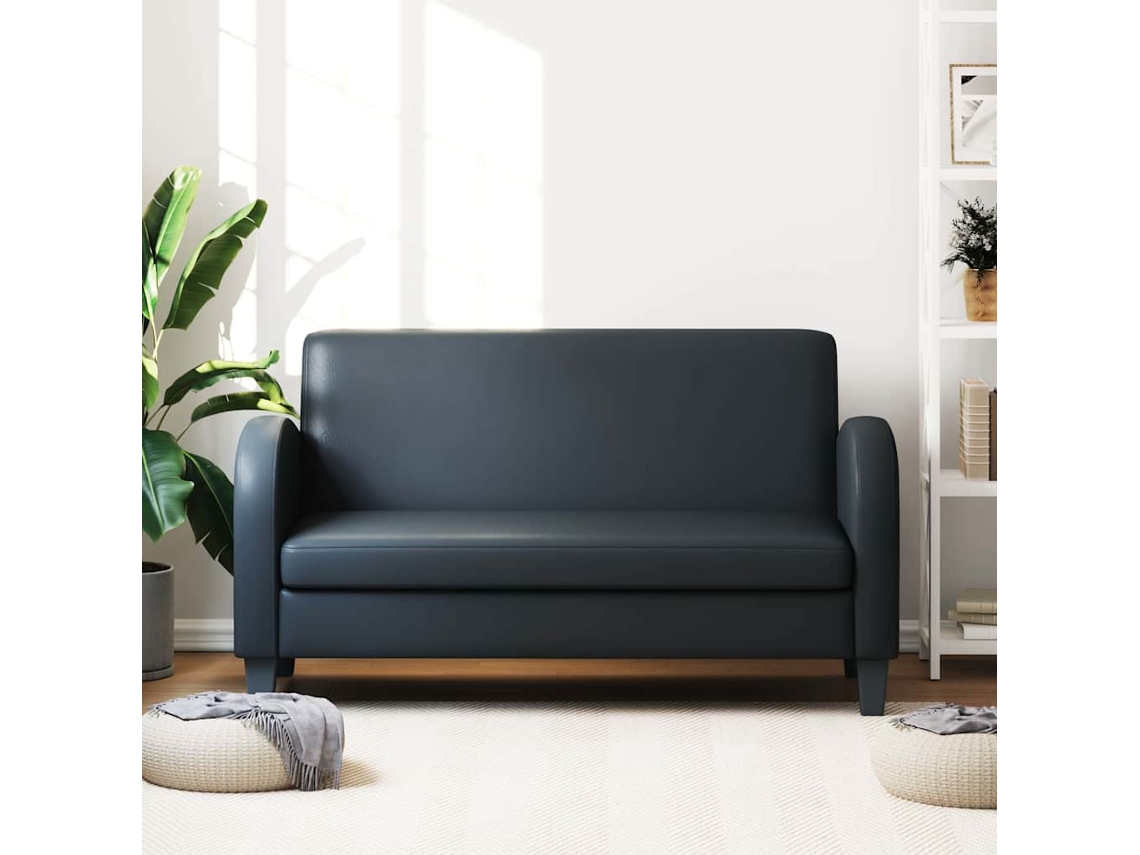 Maison Exclusive - Sofá De 2 Lugares Couro Artificial Preto