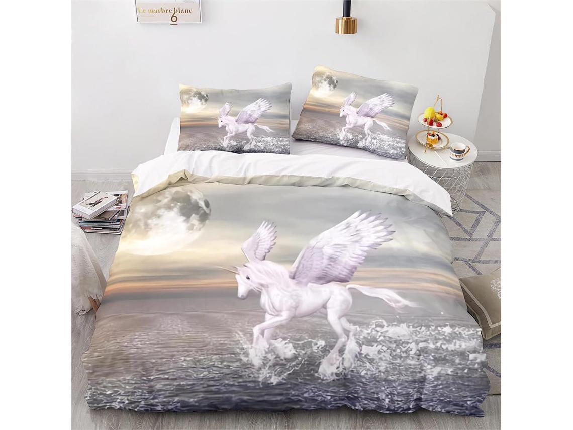 Capa de Edredom Infantil em Microfibra Fronha 140x200 Cm, 65x65 Cm