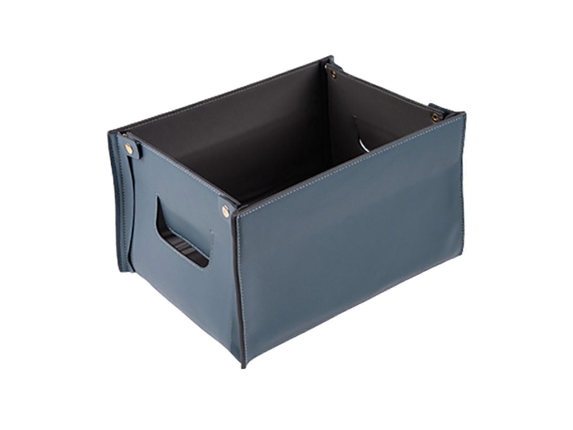 Caixa De Armazenamento De Couro Organizadora Decorativa Resistente Dobrável Para Olysi Shop