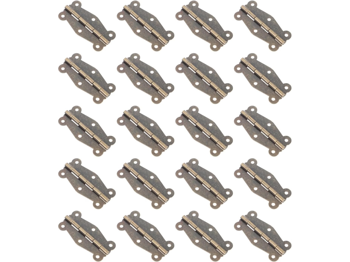 Toddmomy 20 Peças Dobradiças De Caixa Ferro Dourado Antigo Com Parafusos 51x24mm Delicadas 90 Graus Para Joias