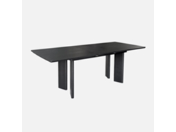 Mesa De Jantar Retangular Extensível Em Madeira De 6 8 Lugares, Preto Sweeek