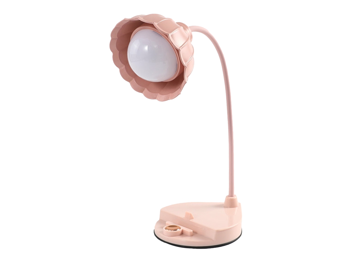 Lâmpada de Mesa Led para Leitura com Toque Sensível Rosa Plegável Usb | S/MARCA