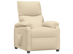 Recliner Chair, Recliner Chairs Vidaxl Creme Tecido