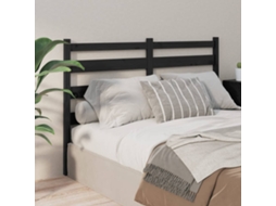 Vidaxl Cabeceira De Cama 206x4x100 Cm Pinho Maciço Preto